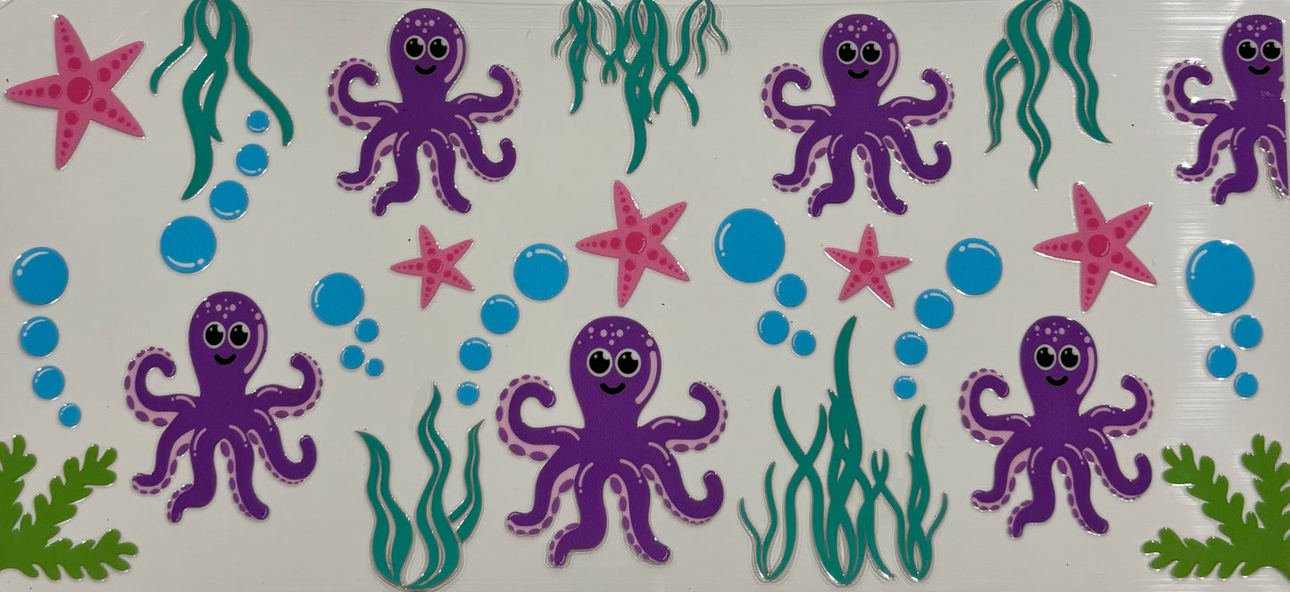 Octopus Printed Drinking Cup