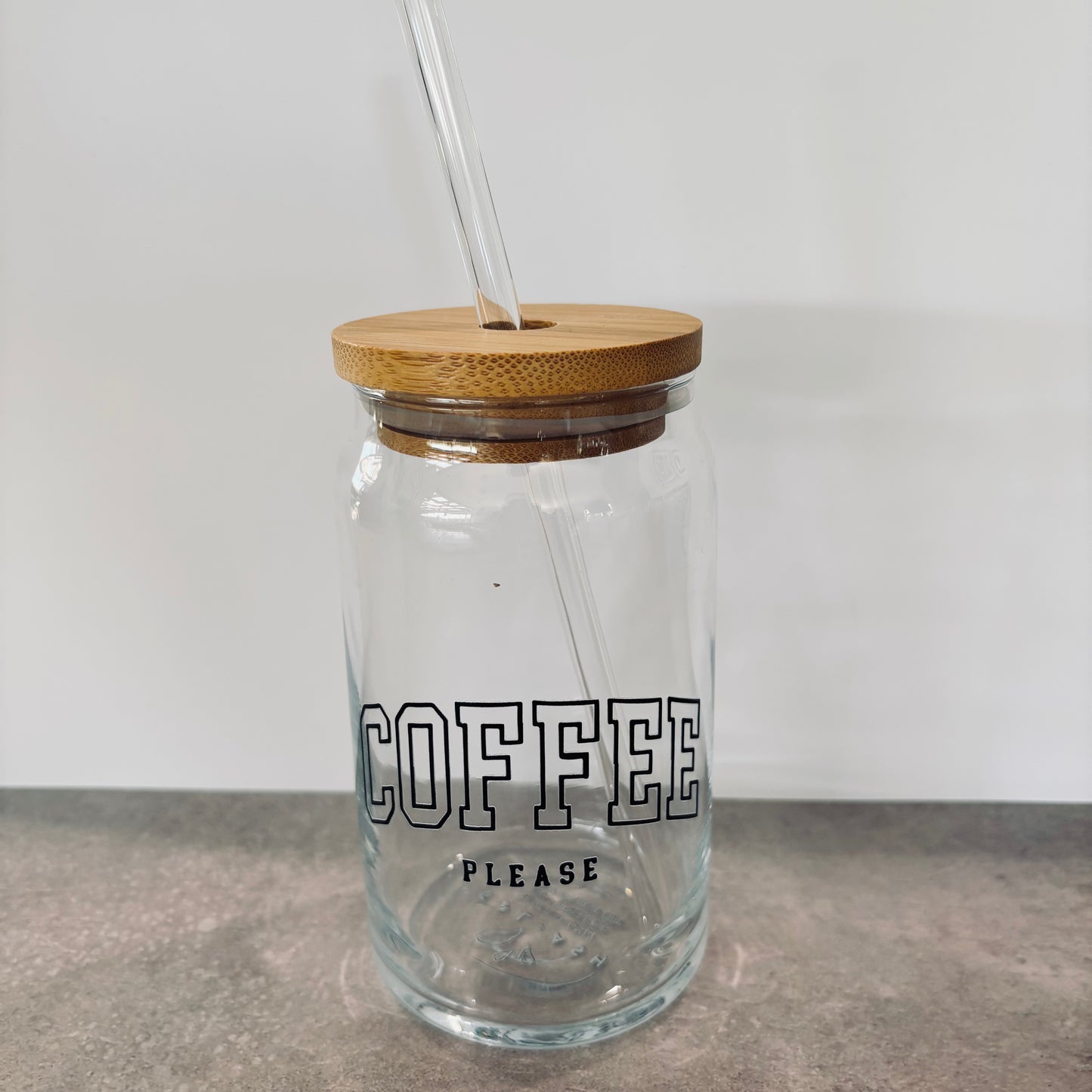 16oz Drinking Glass - COFFEE Please