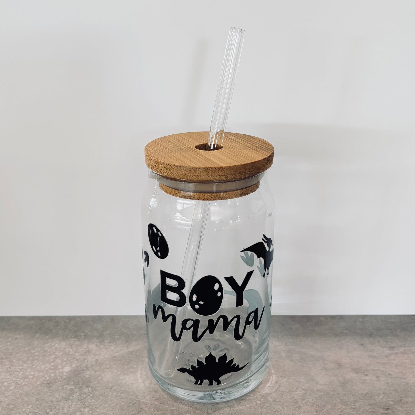 16oz Drinking Glass - Boy Mama