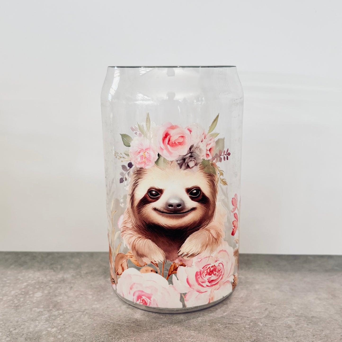 16oz Plastic Drinking Glass - Sloth