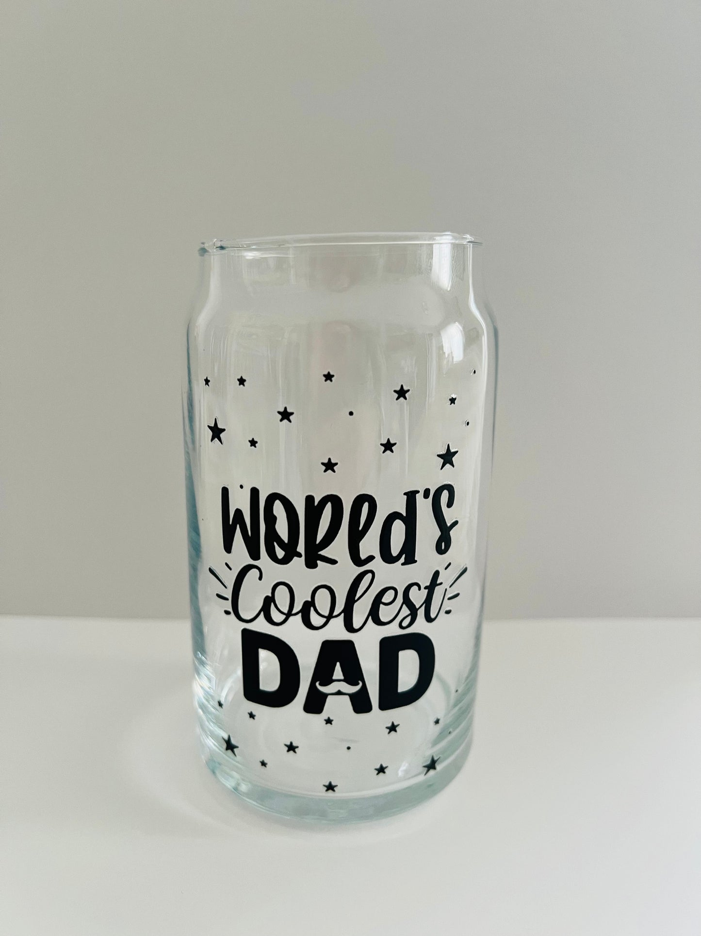 16oz Drinking Glass - World’s Coolest Dad
