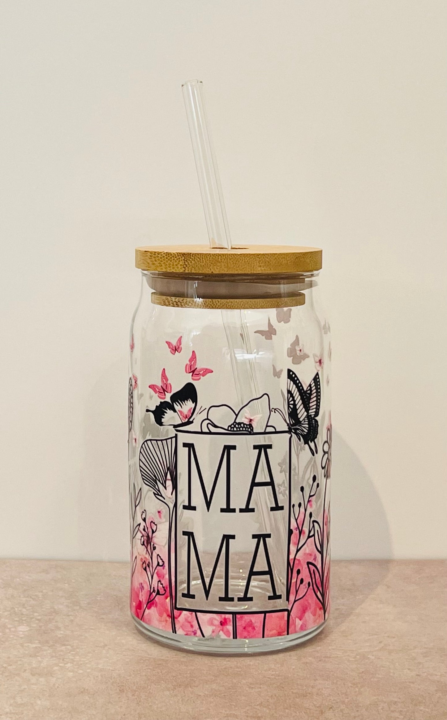 Mama Floral Printed Drinking Cup