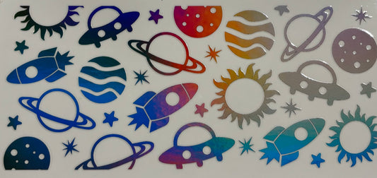 Colourful Space Printed Drinking Cup