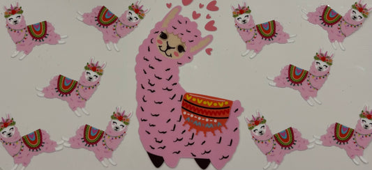 Pink Llama Printed Drinking Cup