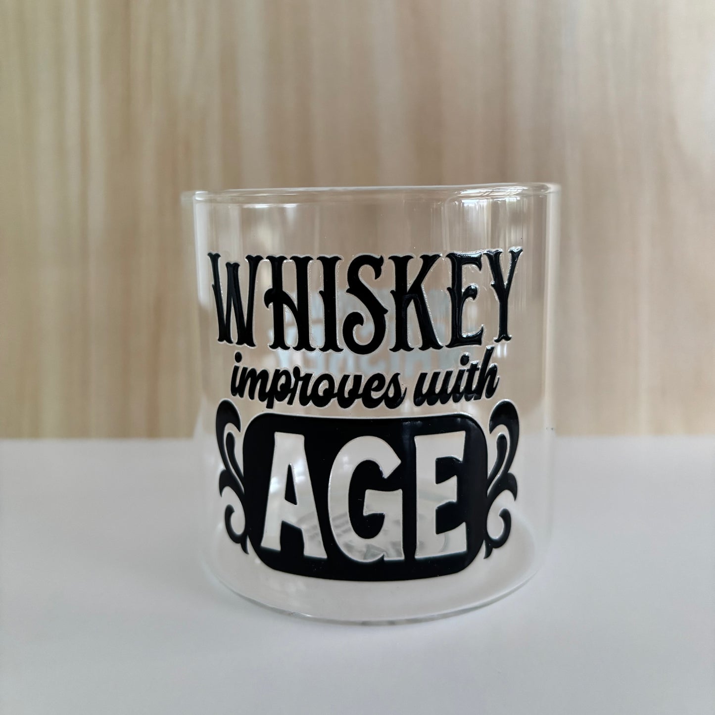 400ml Drinking Glass - Whiskey improves with age and I improve with whiskey