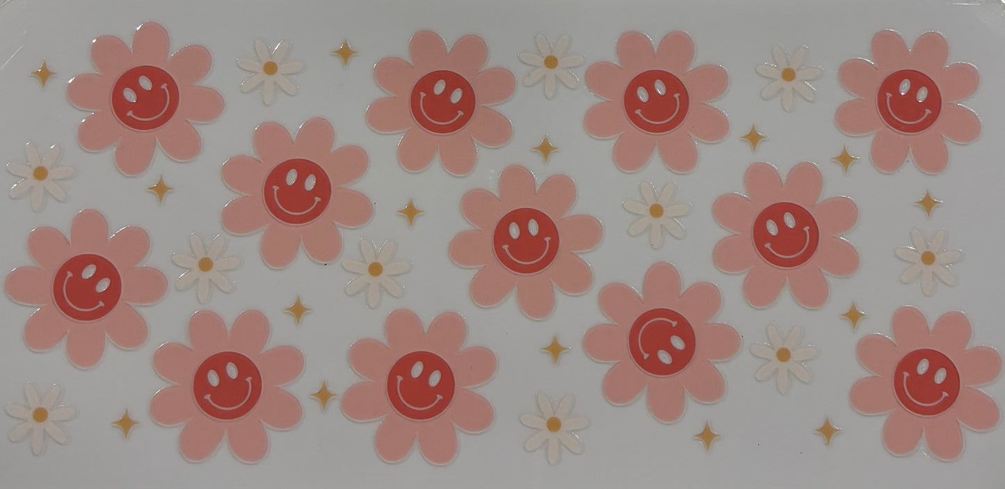 Happy Flowers Printed Drinking Cup