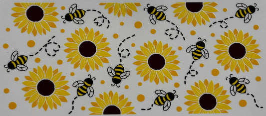 Sunflowers & Bees Printed Drinking Cup