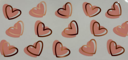 Pink Hearts Printed Drinking Cup