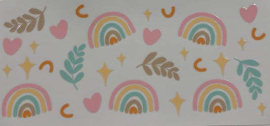 Rainbow Leaf Printed Drinking Cup