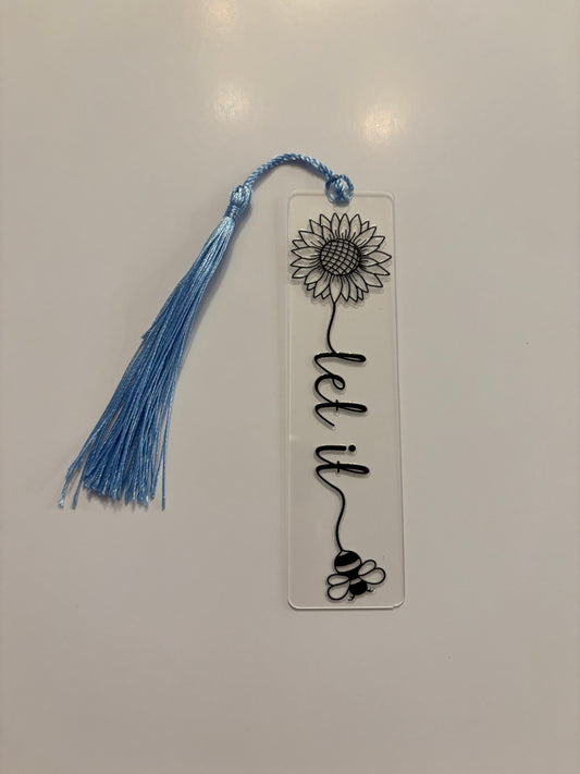 Acrylic Bookmark with Tassel - Let It Be