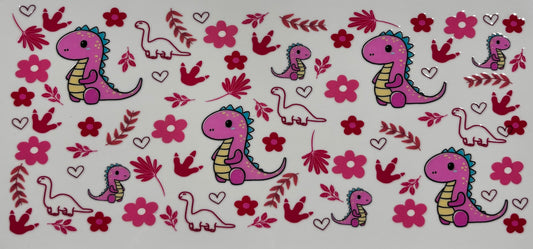Mini Dinosaurs Pink Printed Drinking Cup