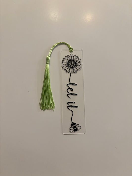 Acrylic Bookmark with Tassel - Let It Be