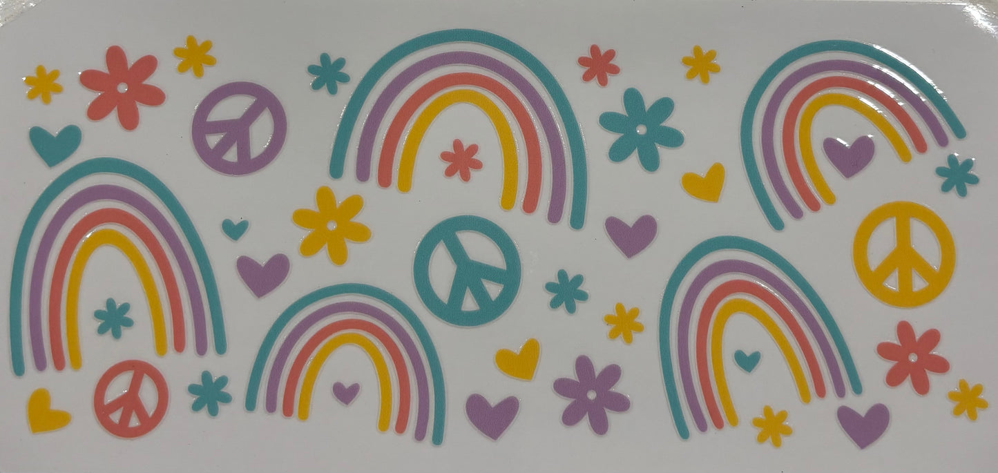 Rainbows Peace Printed Drinking Cup