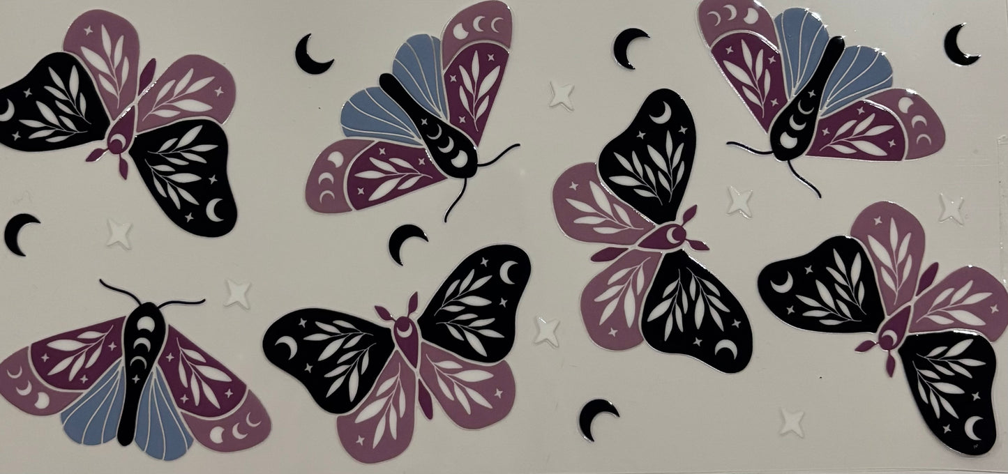 Butterflies and Moons Printed Drinking Cup
