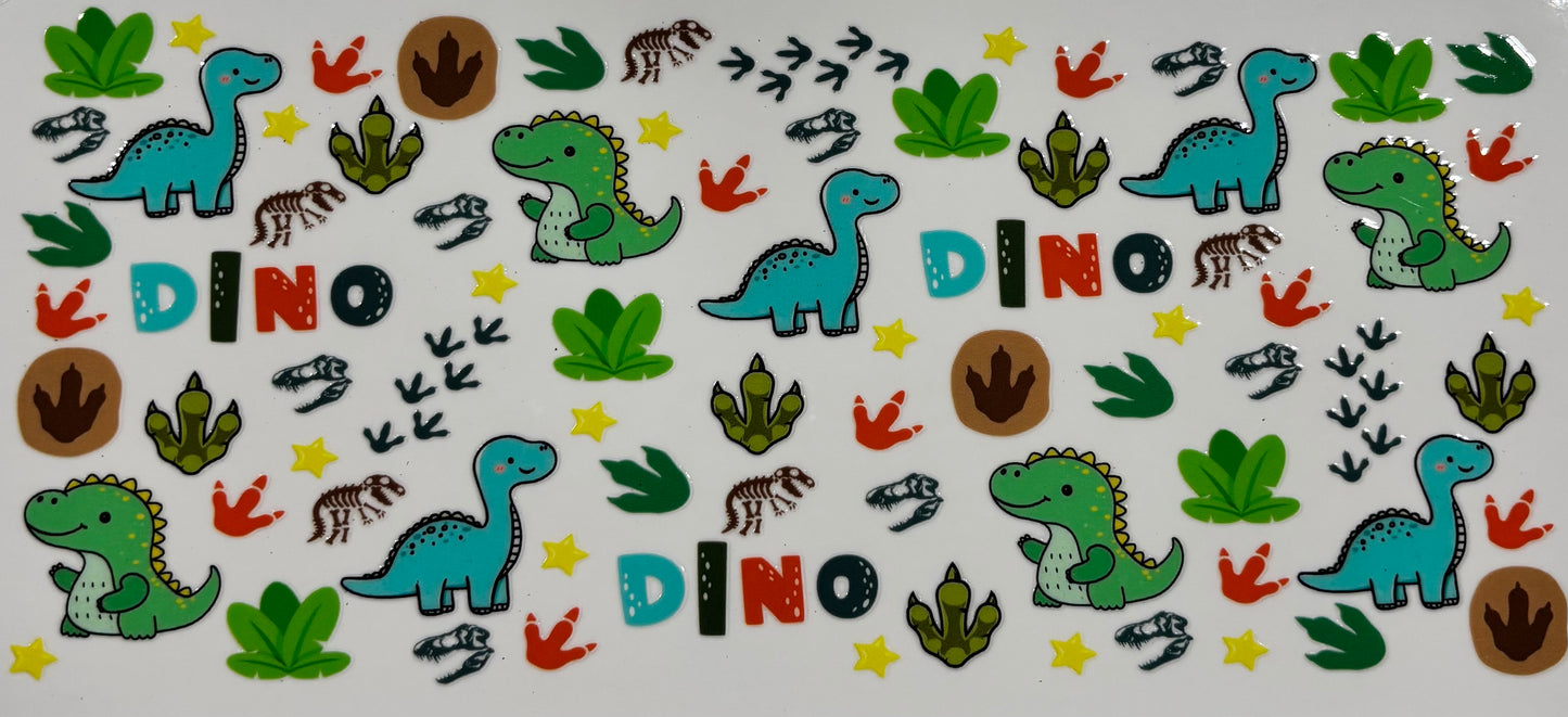 Mini Dinosaurs Blue & Green Printed Drinking Cup