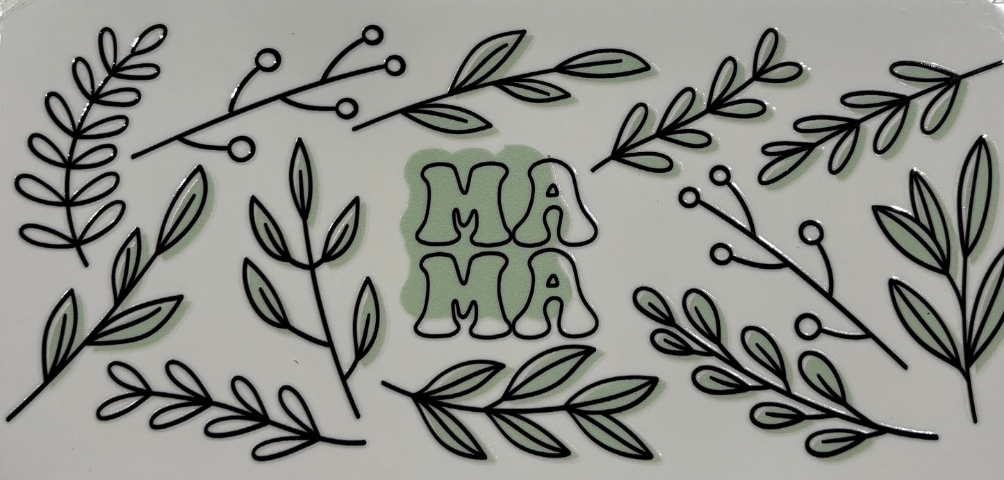 Mama Leaf Printed Drinking Cup