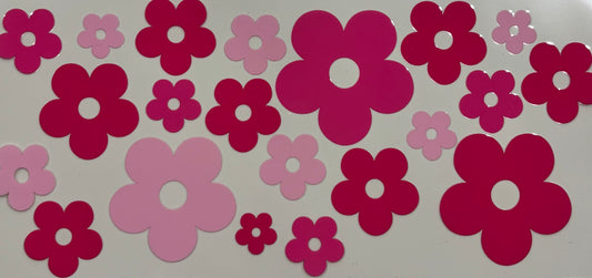 Pink Flowers Printed Drinking Cup