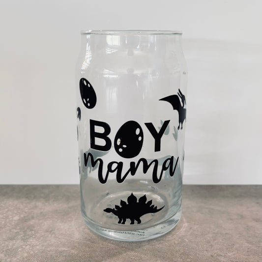 16oz Drinking Glass - Boy Mama