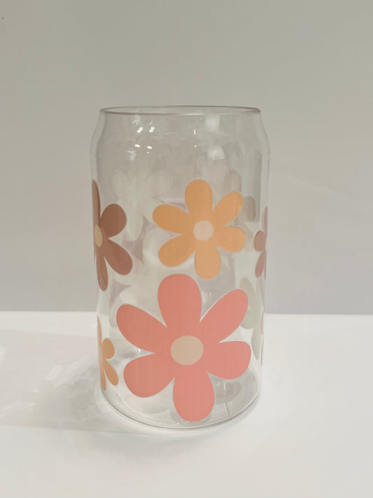 16oz Plastic Drinking Cup - Flowers