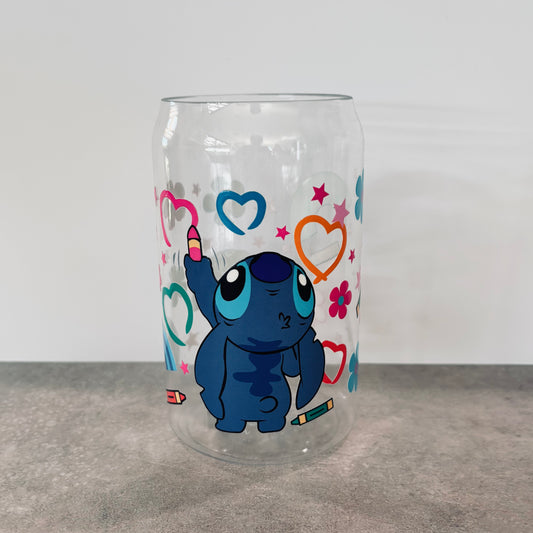 16oz Plastic Drinking Glass - Stitch