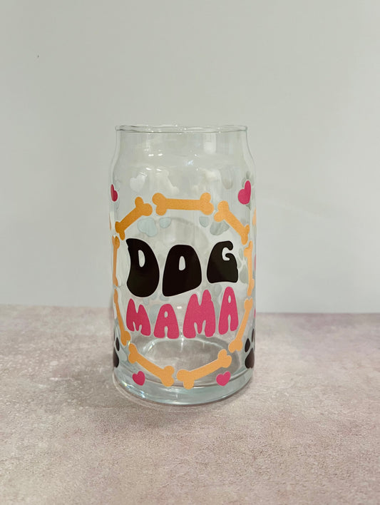 16oz Drinking Glass - Dog Mama