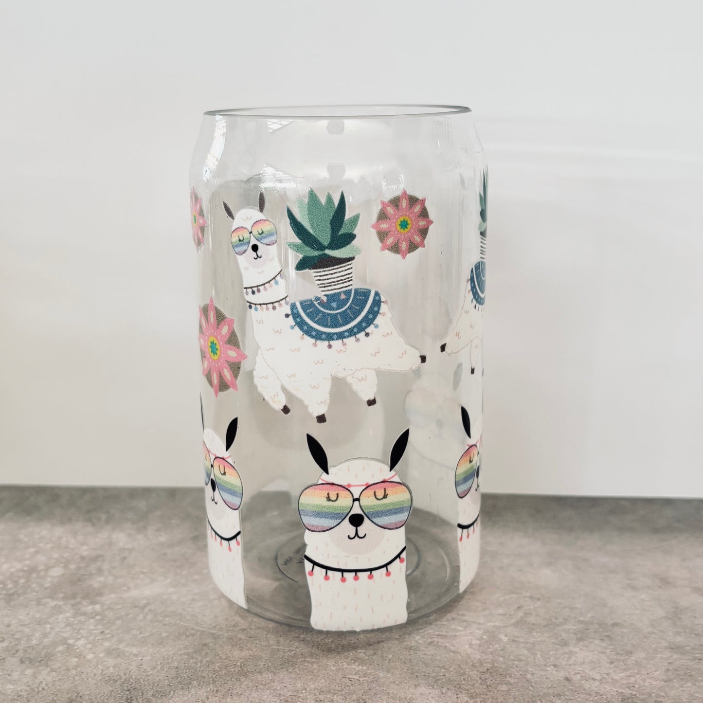 16oz Plastic Drinking Glass - Groovy Lama