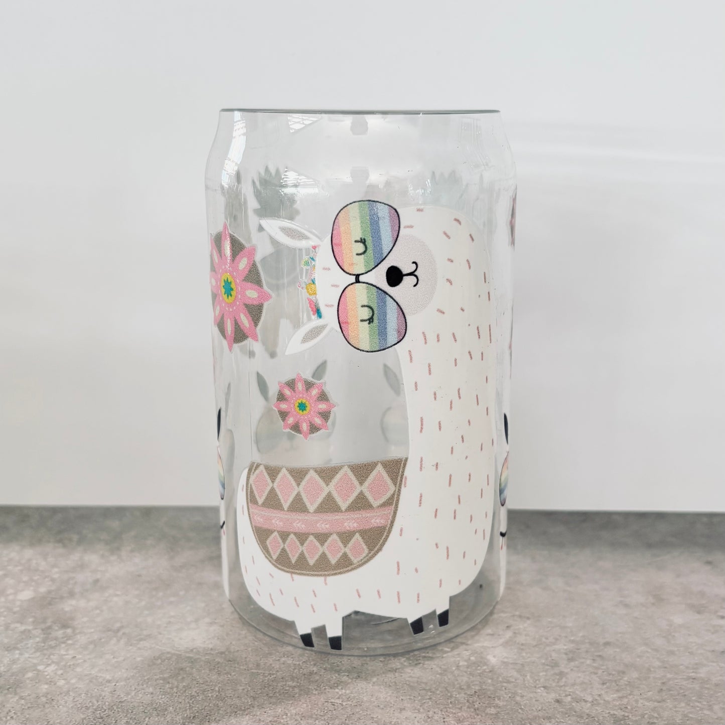 16oz Plastic Drinking Glass - Groovy Lama