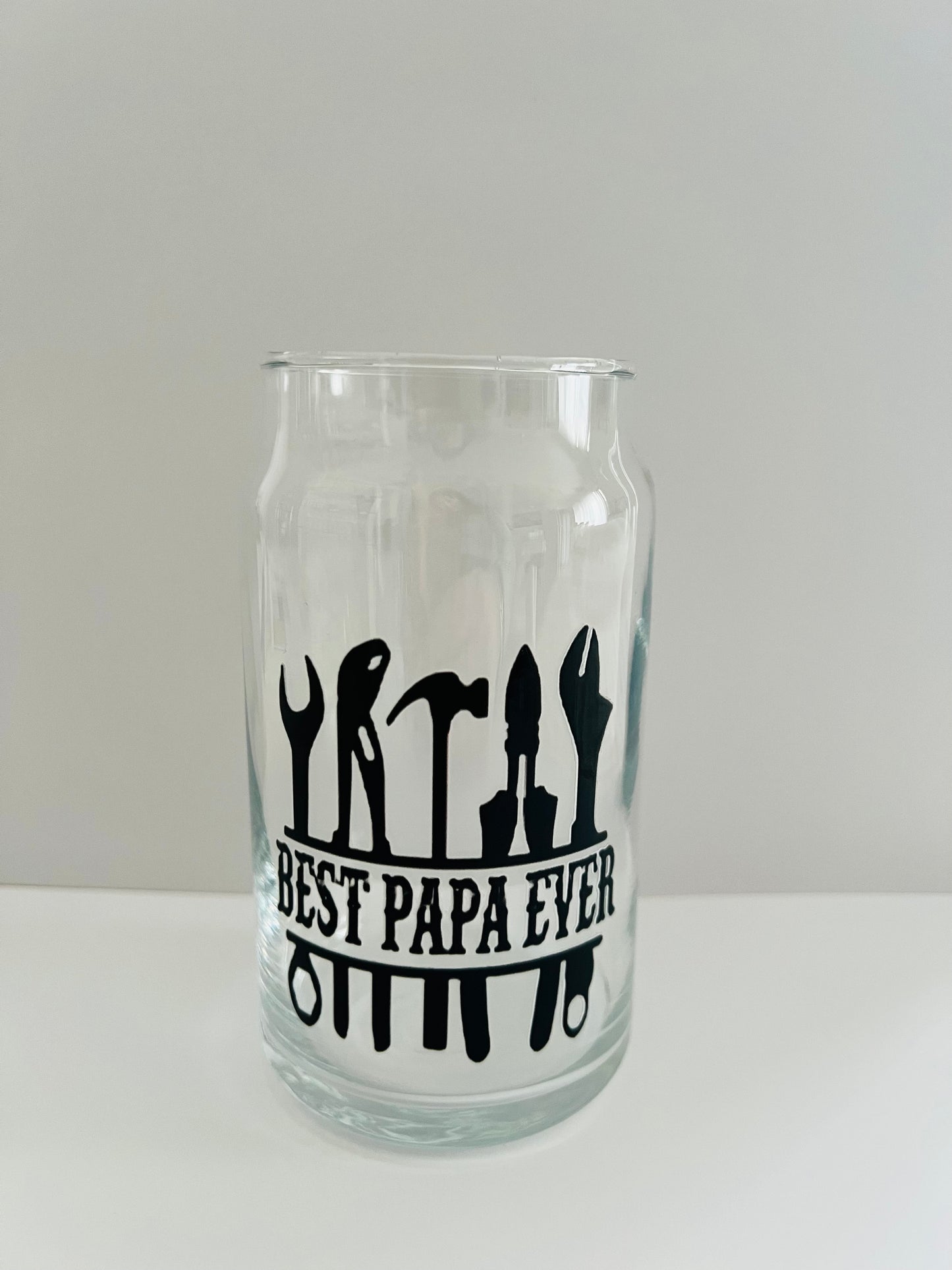 16oz Drinking Glass - Best Papa Ever