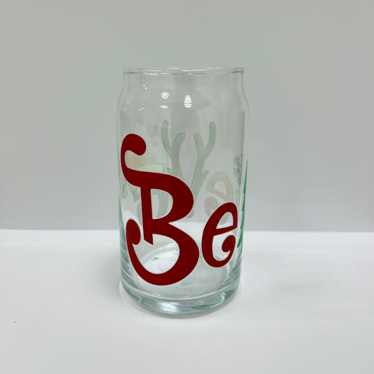 ** 16oz Drinking Glass - Believe **