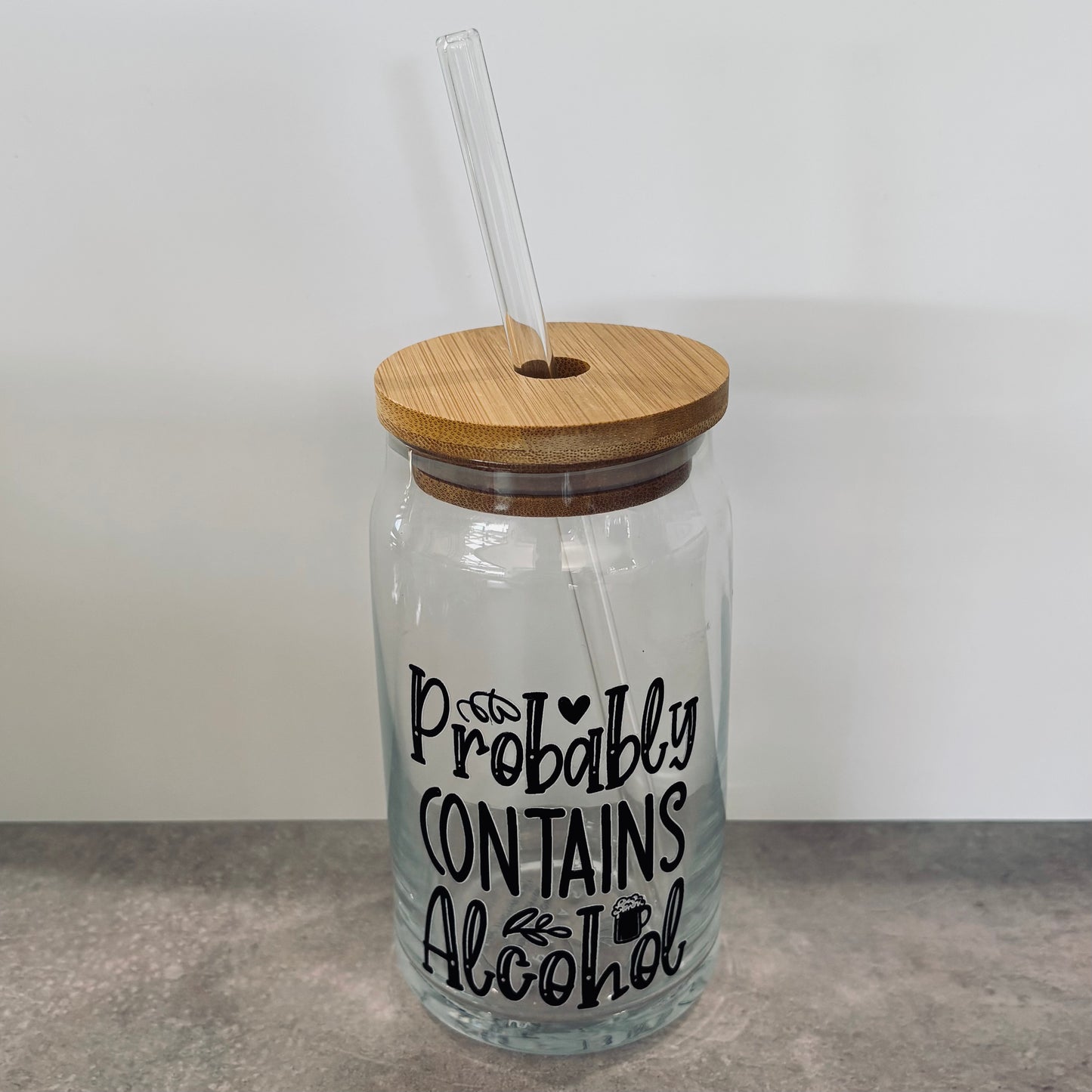 16oz Drinking Glass - Probably contains alcohol